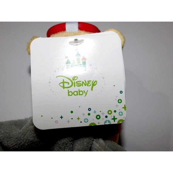 Disney Baby Winnie the Pooh Gray Red Security Blanket Nunu plush Lovey NEW w Tag - Picture 5 of 6